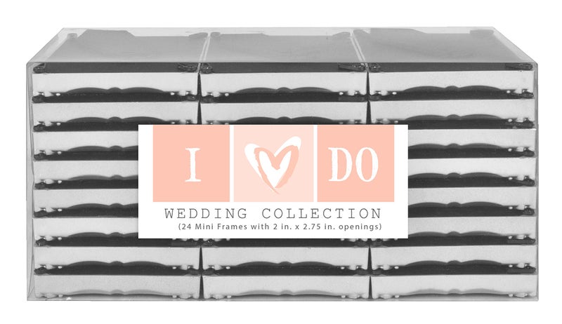 MCS Wedding Photo Frame/Placecard Holder, 69041, 24-Pack, Silver - Image 2